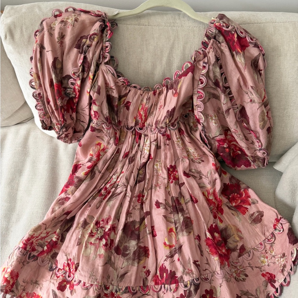 Zimmermann Floral Puff Sleeve Dress